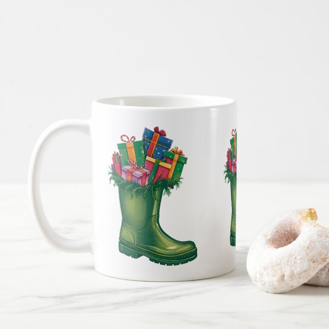 Tomtens Nya Stövlar Kaffemugg (Med munk)