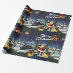 Tomtens Papper för Snowy Express Retro Wrapping Presentpapper