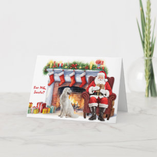 Tomtens present Kuvasz hund jul Helgkort