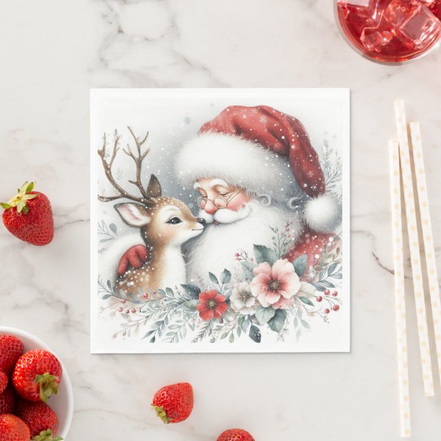 Tomtens renar Kiss Pappersservett (Insitu)