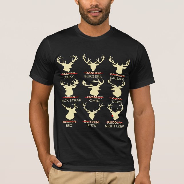 Tomtens renare Jerky, ryggband, Chili, Sausage T Shirt (Framsida)