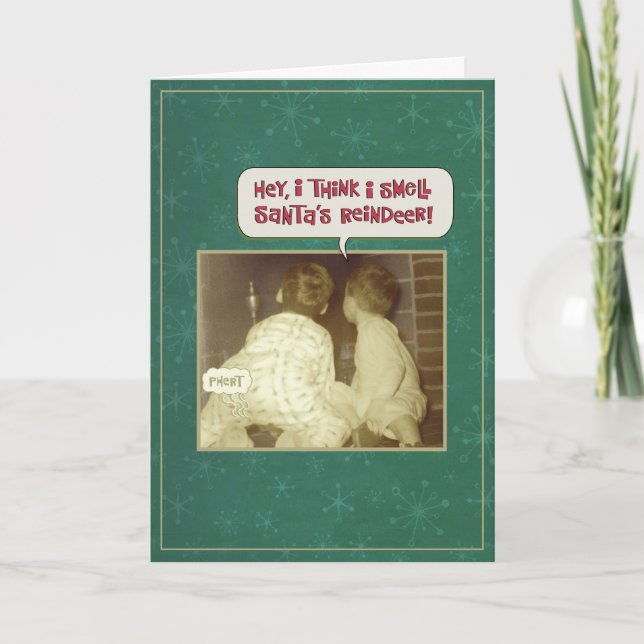 Tomtens renare Smell Funny julkort Helgkort (Framsida)