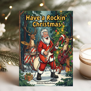 Tomtens renrockande julband julkort