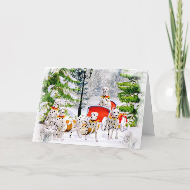 Tomtens riktiga renar är Dalmatien Hundar Kort (Framsida)