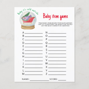 Tomtens släde - Baby Sak Spelet. Baby Shower Spel