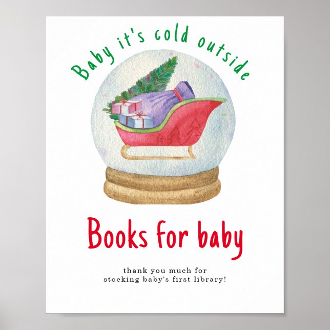 Tomtens släde - Böcker för bebis Poster (Framsidan)