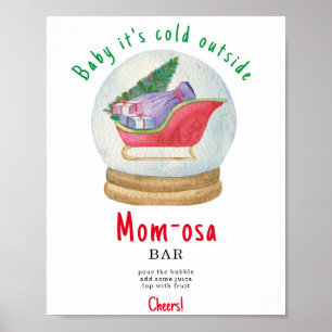Tomtens släde - mom-osa bar poster