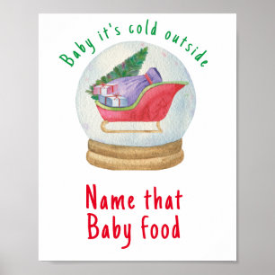 Tomtens släde - Namnge den här babymaten Poster