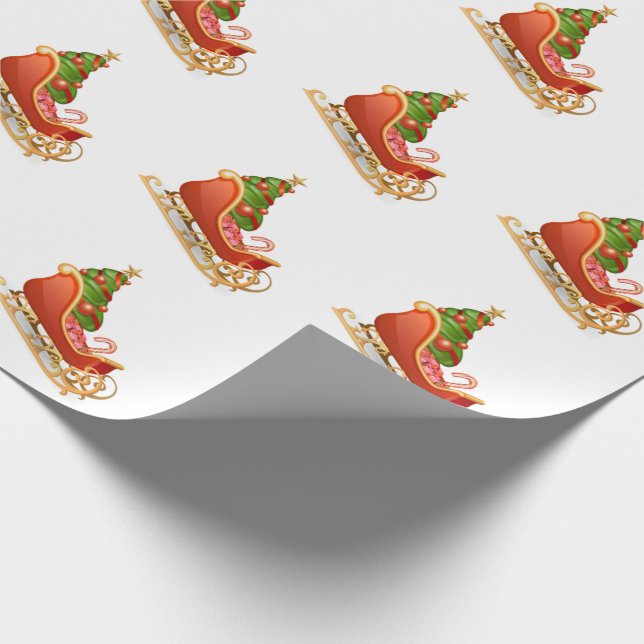 Tomtens släde presentpapper (Hörn)