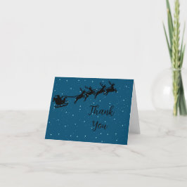 Tomtens Sleigh-tackkort Tack Kort