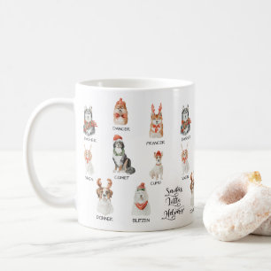 Tomtens små hjälplösa Hund Reindeer namn mugg