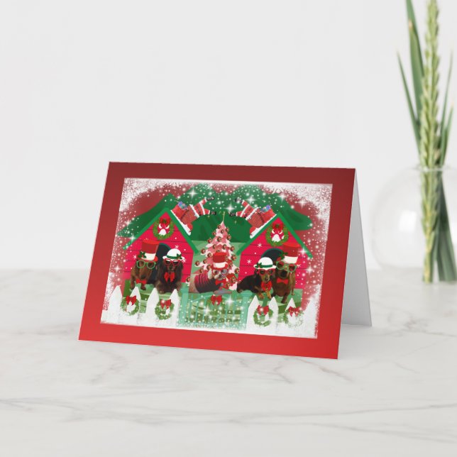Tomtens små hjälpredor Julkort Kort (Framsida)