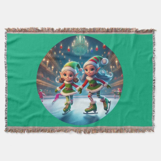 Tomtens små hjältar är isskidor inomhus filt (Framsidan)