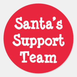 Tomtens stödgrupp runt klistermärke