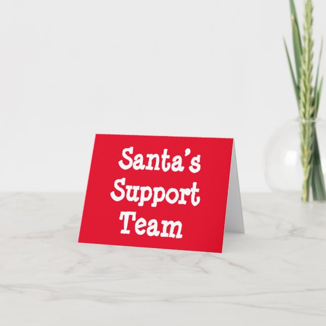 Tomtens Support Team-kort Kort (Framsida)
