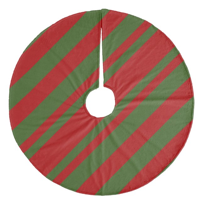 Tomtens Tomtar Klassiska Randiga Julgransmatta Fleece (Framsidan)