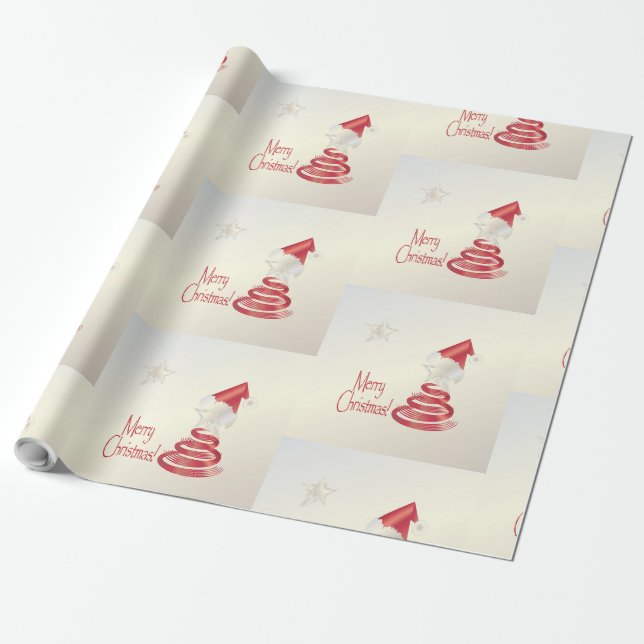 Tomtens träd presentpapper (Utrullad)