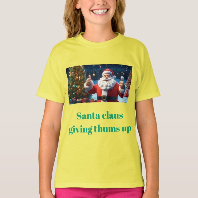Tomtens tummar upp: 3D-julklapp T Shirt (Framsida)
