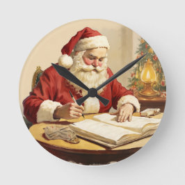 Tomtens tysta ögonblick rund klocka