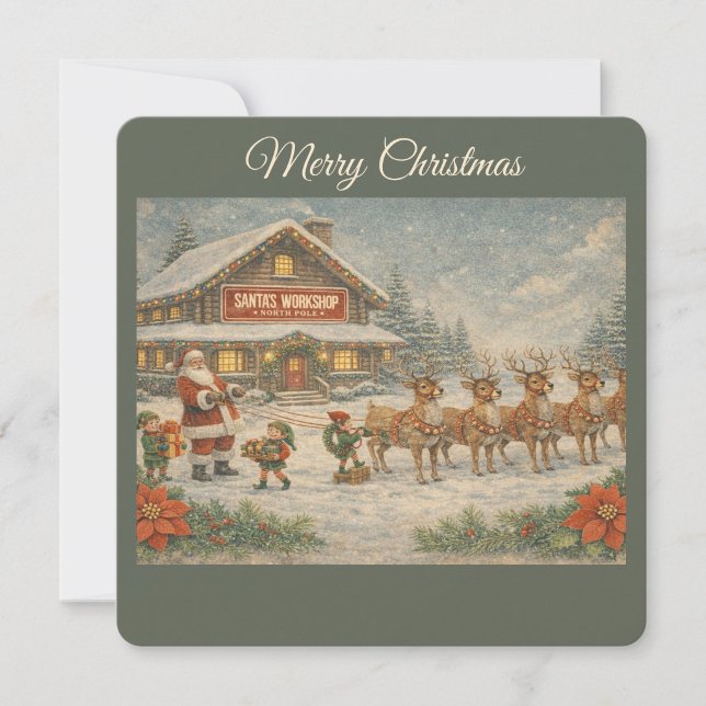 Tomtens verkstad julkort  ("Merry Christmas Card")