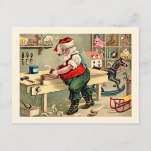 Tomtens verkstad vintagekort vykort