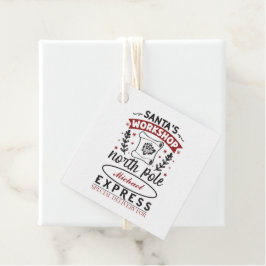 Tomtens workshop North Pole add namn Gåvor Etiketter