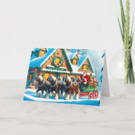 Tomtens workshop och Horses julkort Helgkort