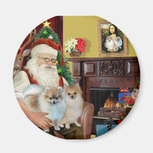 TomtenTvå pomeranier Magnet