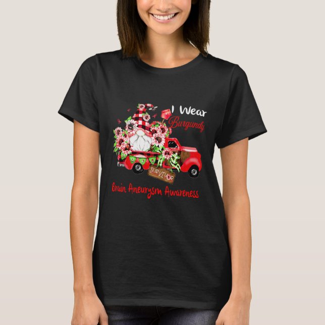 Tomteöverlevare Medvetenhet om hjärnaneurysm  T Shirt (Framsida)