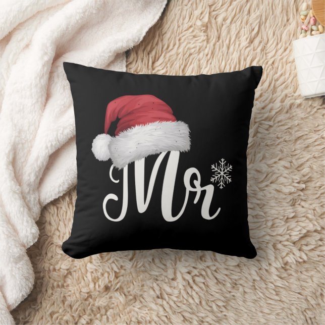 Tomtepar Herr Julkläder Matchande Julpyjamas Tomte Kudde (Filt)
