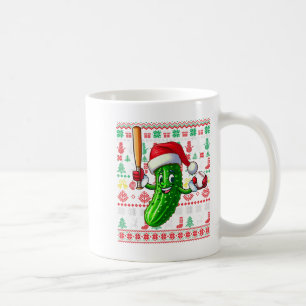 Tomtepickle spelar baseboll Xmas-spelare Vegan Sv Kaffemugg