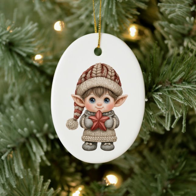 Tomtepojke Julgransprydnad Keramik (Träd)