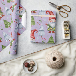 Tomtepresentpapper Ljus Lila Akvarell Presentpapper