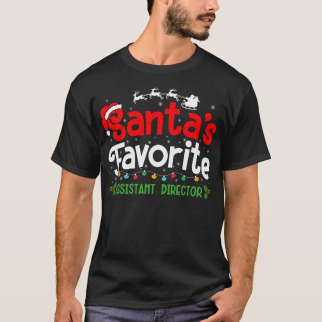 Tomtes favorit assistent regissörsfest t shirt (Framsida)