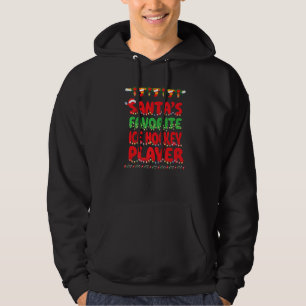 Tomtes favorit ishockeyspelare X mas Idé män Hoodie