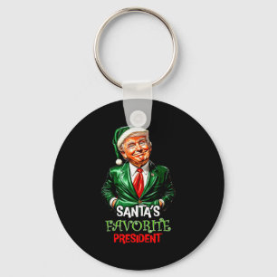 Tomtes favoritpresident Roligt tomte Trump 2024 Nyckelring