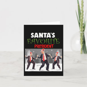 Tomtes favoritpresident Santa Trump-dans Roligt Kort