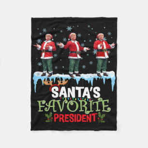Tomtes favoritpresident Tomte Trump-dans Roligt Fleecefilt