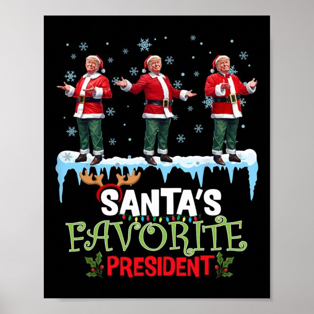 Tomtes favoritpresident Tomte Trump-dans Roligt Poster (Framsidan)