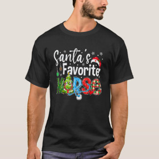 Tomtes jul favoritsjuksköterska jul stetoskop t shirt