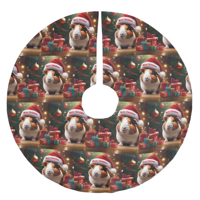 "Tomtes lilla hjälpreda: Julmarsvinet" Julgransmatta Borstad Polyester (Framsidan)