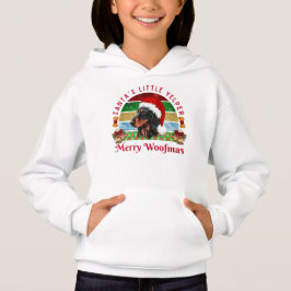 Tomtes lilla skällande, Rolig Dachshund Jul T Shirt