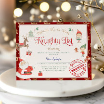 Tomtes officiella Naughty List-certifikat