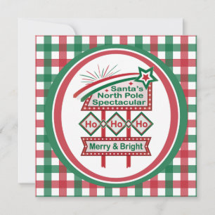 Tomtes Retro Marquee – Ho Ho Ho Glädje & Ljusstyrk Inbjudningar