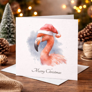 Tomtes snöfågelflamingo, specialbeställd julkort