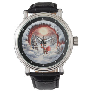 Tomtes snöiga månljust presentarmbandsur armbandsur