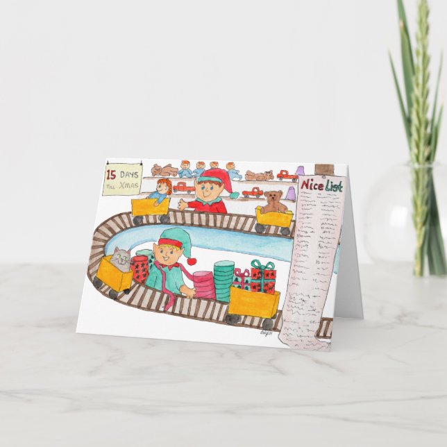 Tomtes verkstad helgkort (Framsida)