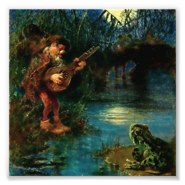 “Tomteserenad” av Heinrich Schlitt Fototryck (Framsidan)