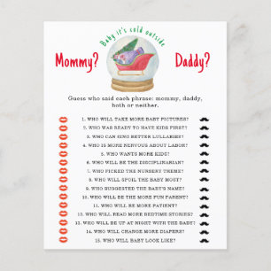 Tomtesläde - mormor eller farfar baby shower spel