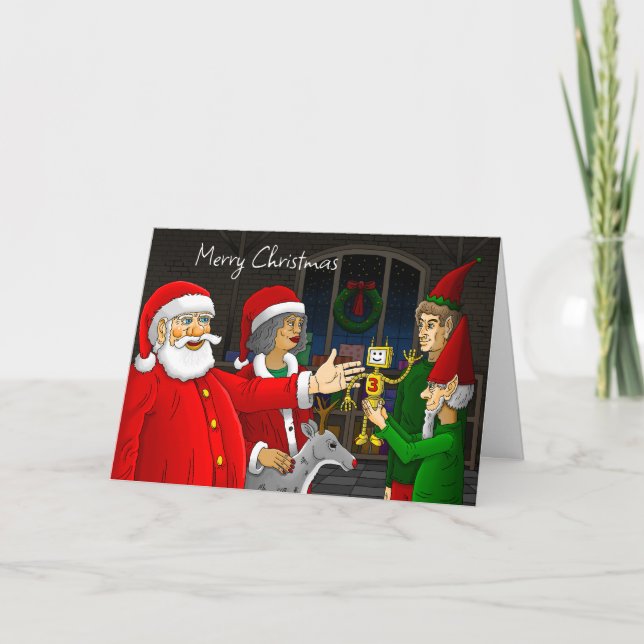 Tomteverkstad Julkort Helgkort (Framsida)